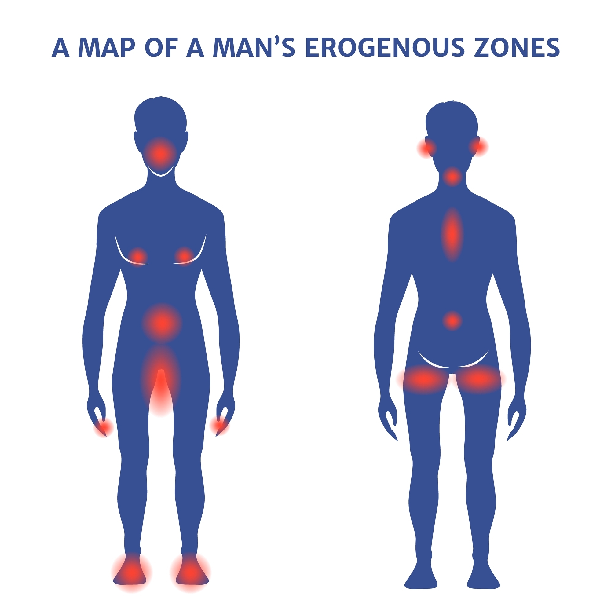 Diagram of a man's erogenous zones